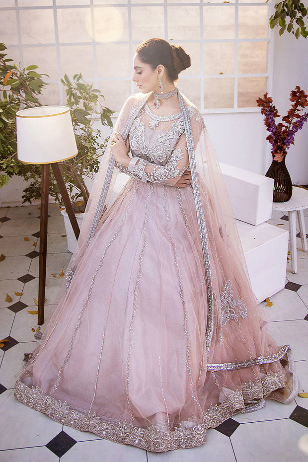 Buy Pastel Pink Hand Embellished Pishwas with Dupatta Pakistani Bridal Dress