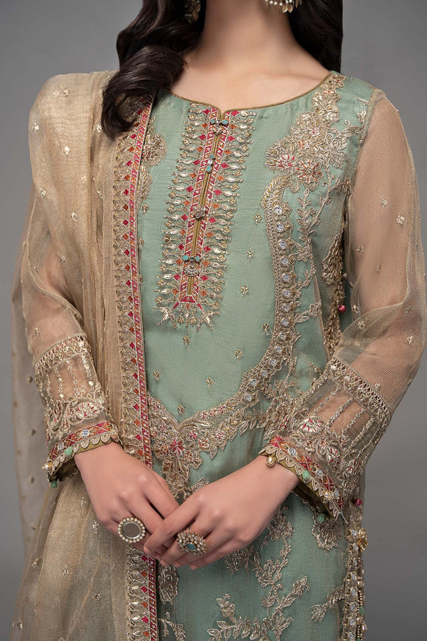 Buy Maria B Sky Blue Embroidered Kameez Salwar Suit Pakistani Party Wear 2023