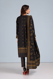 Buy Traditional Pakistani Kameez Salwar Suit in Jet Black Premium Jacquard