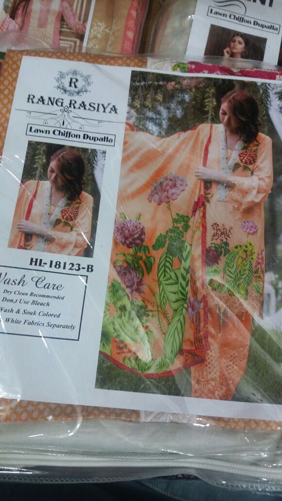 Lawn dress by rang rasiya Model # L 1156