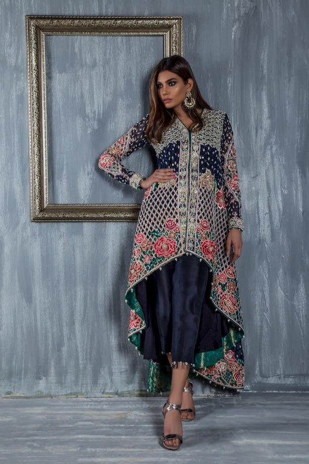 Beutifull bridal dress in blues black color Model # B 919