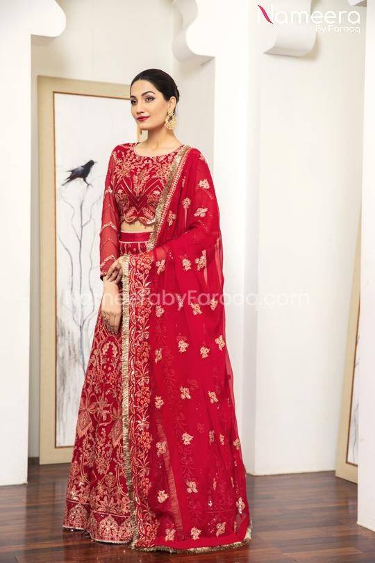 Chiffon Embroidered Dress