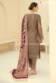 Chiffon Embroidered Dress