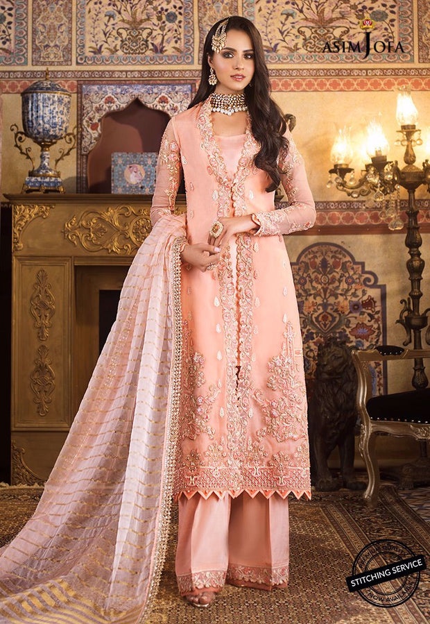 Chiffon Embroidered Suit By Asim Jofa