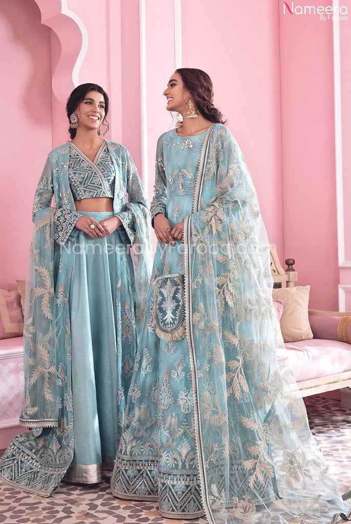 Gown Styles Chiffon Embroidered Dress Material Online Buy Latest