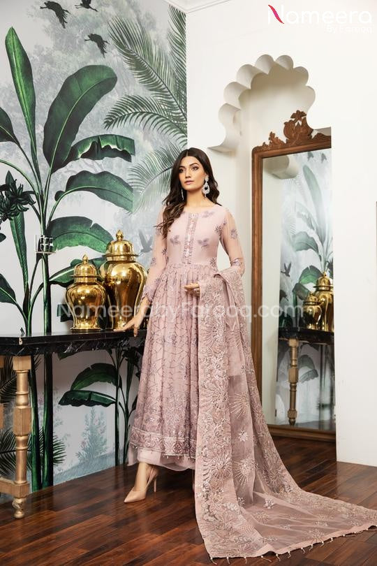 Chiffon Long Dress with Sleeves