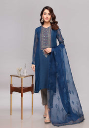 Chiffon Pakistani Party Dress in Kameez Trouser Style