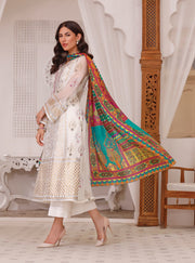 Chiffon White Salwar Kameez Dupatta Pakistani Eid Dress Online
