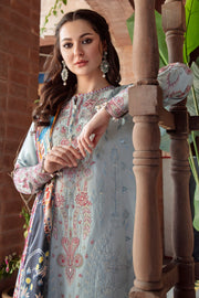 Classic Blue Pakistani Dress in Embroidered Salwar Kameez Style
