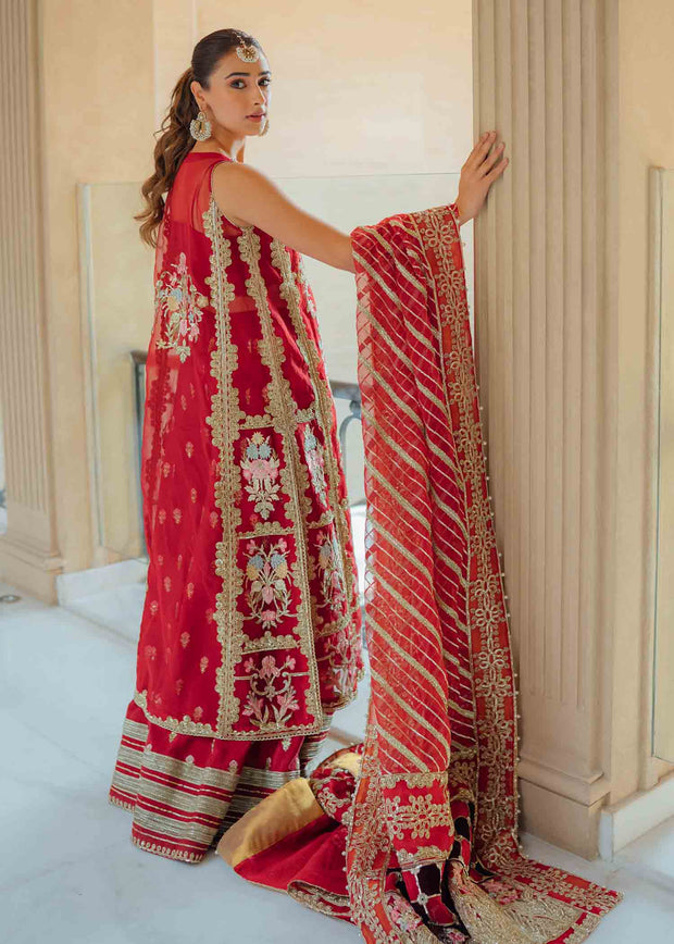 Classic Bridal Red Lehenga Kameez Dress Pakistani