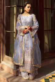Cerulean Organza Sharara Kameez Pakistani Eid Dress Online – Nameera by ...