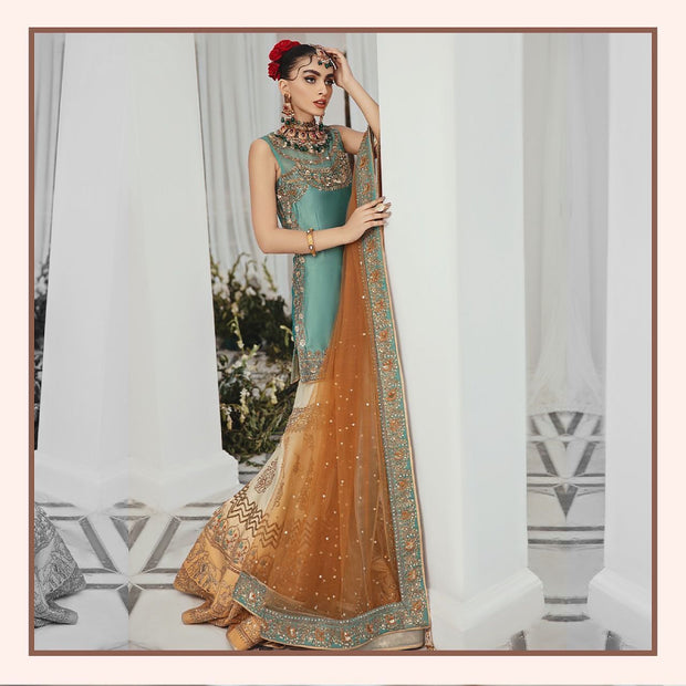 Classic Gharara Kameez and Dupatta Pakistani Bridal Dress