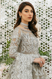 Classic Lehenga Frock Grey Bridal Dress Pakistani