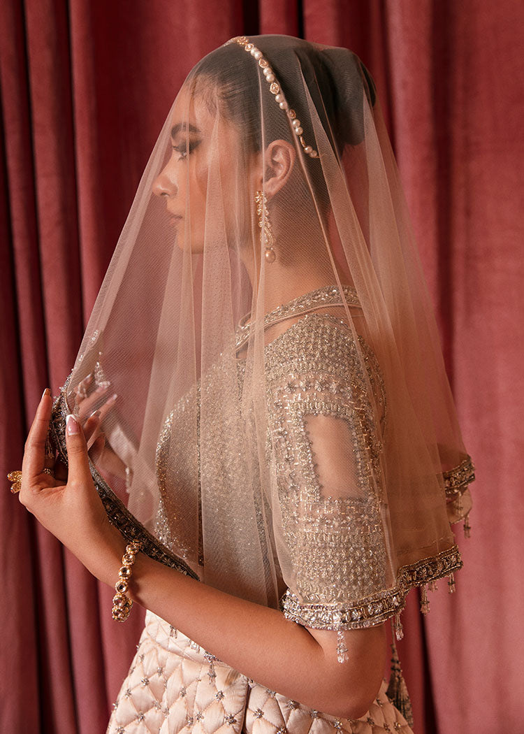 Elegant Ivory Pakistani Bridal Lehenga Choli