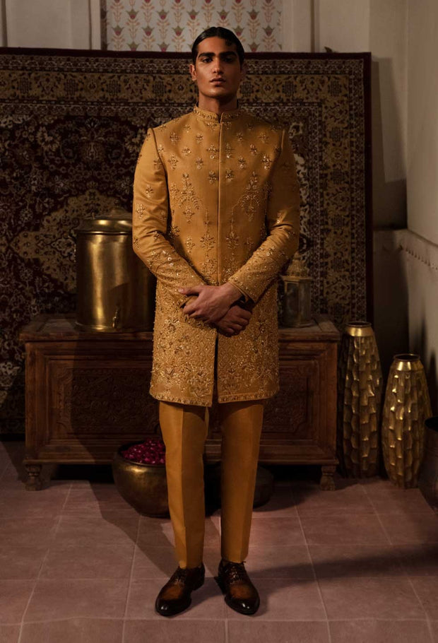 Classic Pakistani Men Sherwani and Trouser Groom Dress