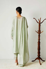 Classic Powder Green Pakistani Salwar Kameez with Dupatta Suit