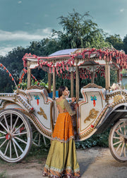 Classy Angrakha Lehenga Bridal Mehndi Dress Pakistani