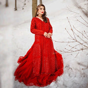 Classy Pakistani Bridal Red Lehenga Kameez Dress