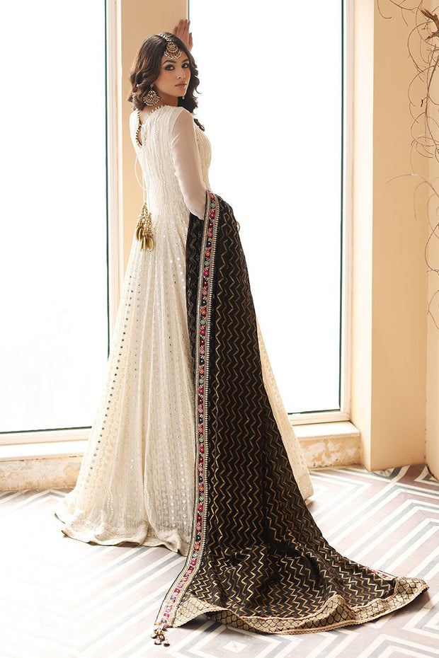 Cotton Net White Angrakha 