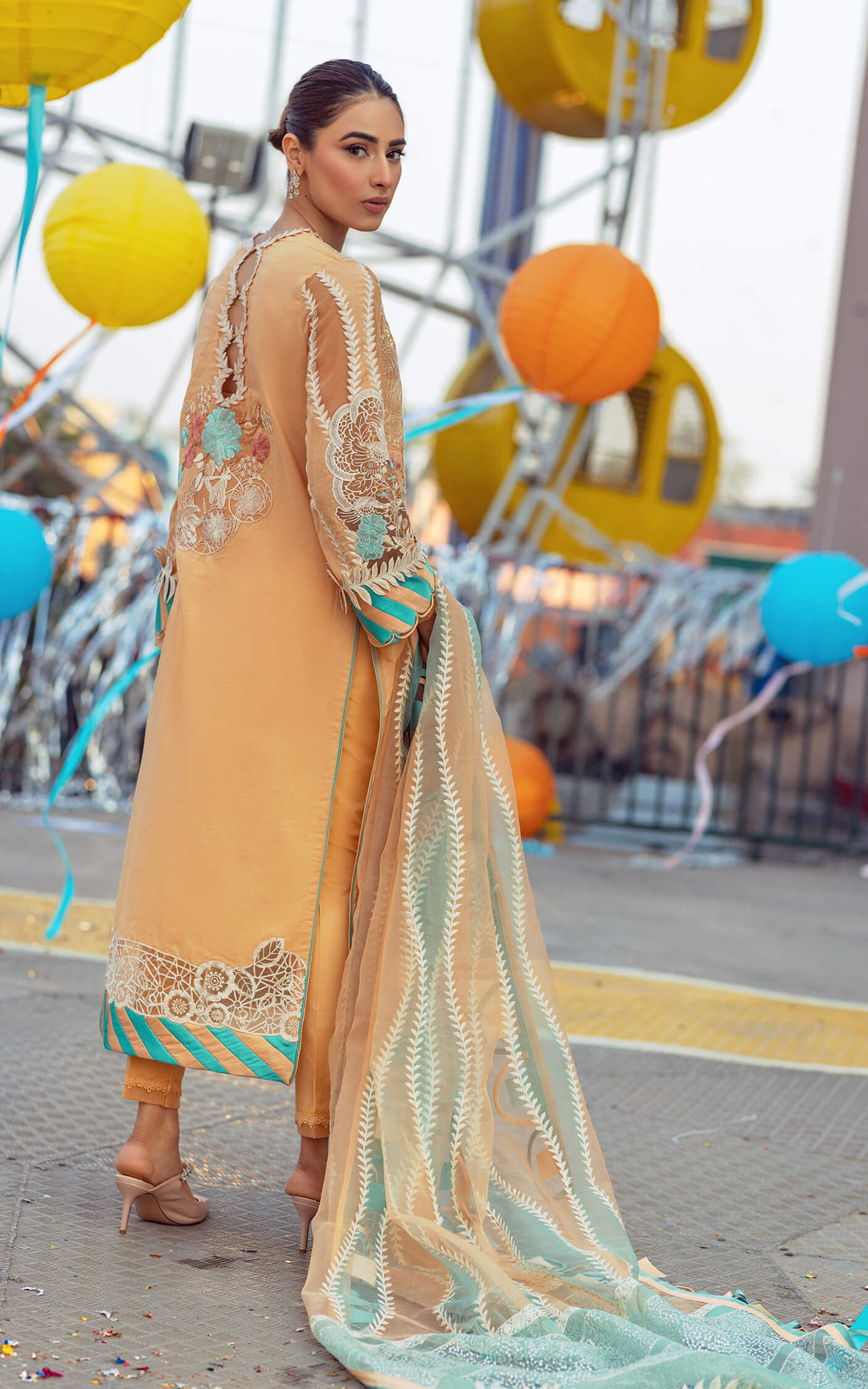 Cream Color Salwar Kameez 