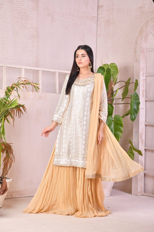 Crushed Lehenga Kameez Dupatta Pakistani Eid Dress