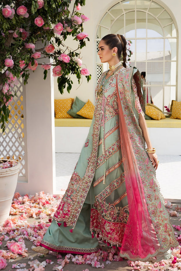 Nikah Bridal Dress Tilla Dhaga Pearls Sequance Beeds Work Nameera by Farooq