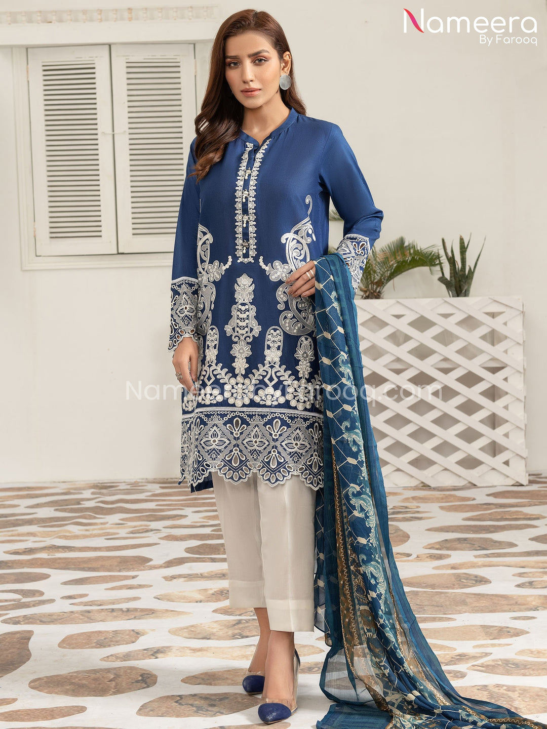 Dark Blue Salwar Kameez