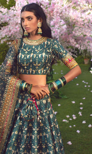 Dark Green Lehenga Choli Bridal Wear