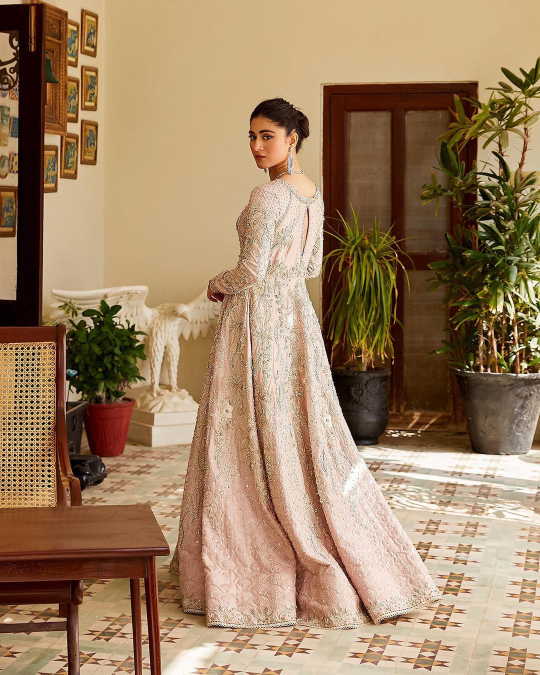 Dark Peach Lehenga 