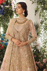Deep Golden Frock Lehenga for Pakistani Wedding Dress
