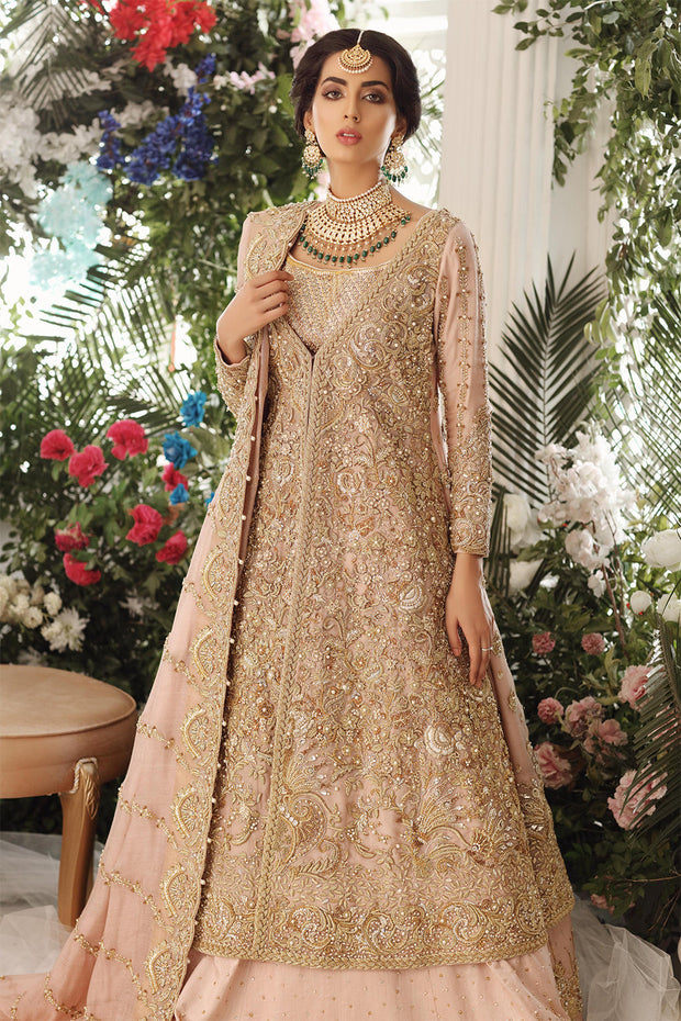 Deep Golden Frock Lehenga for Pakistani Wedding Dresses