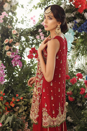 Deep Maroon Shirt Lehenga for Pakistani Wedding Dress