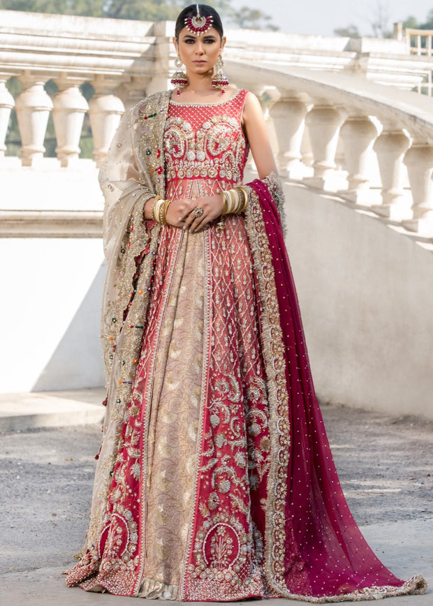 Designer pink dress with red gown and lehnga in USA MEDIUM Designer pink dress with red gown and lehnga in USA MEDIUM