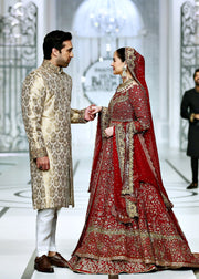 Designer Bridal Dark Red Indian Wedding Dress 2022