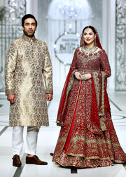 Designer Bridal Dark Red Indian Wedding Dress