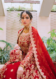Designer Bridal Lehenga in Red and Golden Colour #BN1140