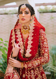  Bridal Lehenga in Red and Golden Colour 2022