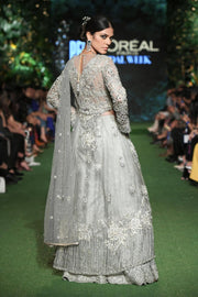 Designer Bridal Maxi for Wedding in Ivory Color Backside Look