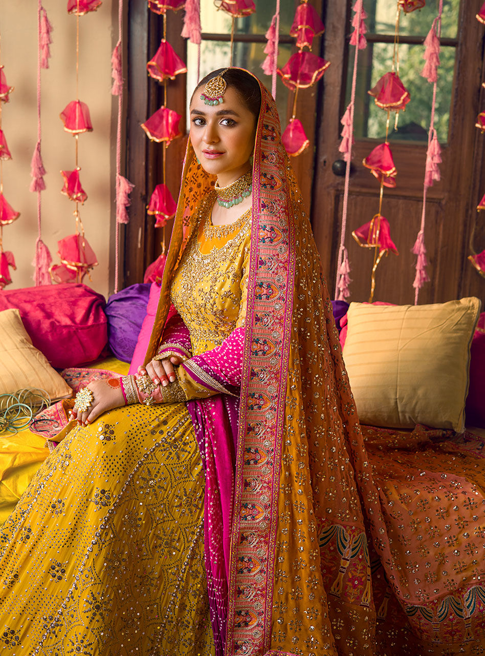 Designer Bridal Mehndi Frocks