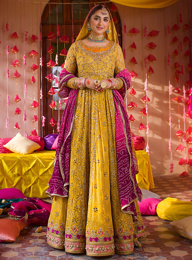 Latest Bridal Mehndi Dresses Wedding Collection 2023-2024