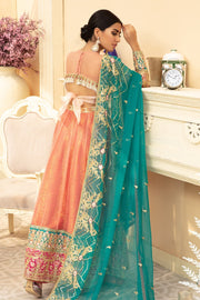 Designer Chiffon Long Frock with Embroidery Backside Look