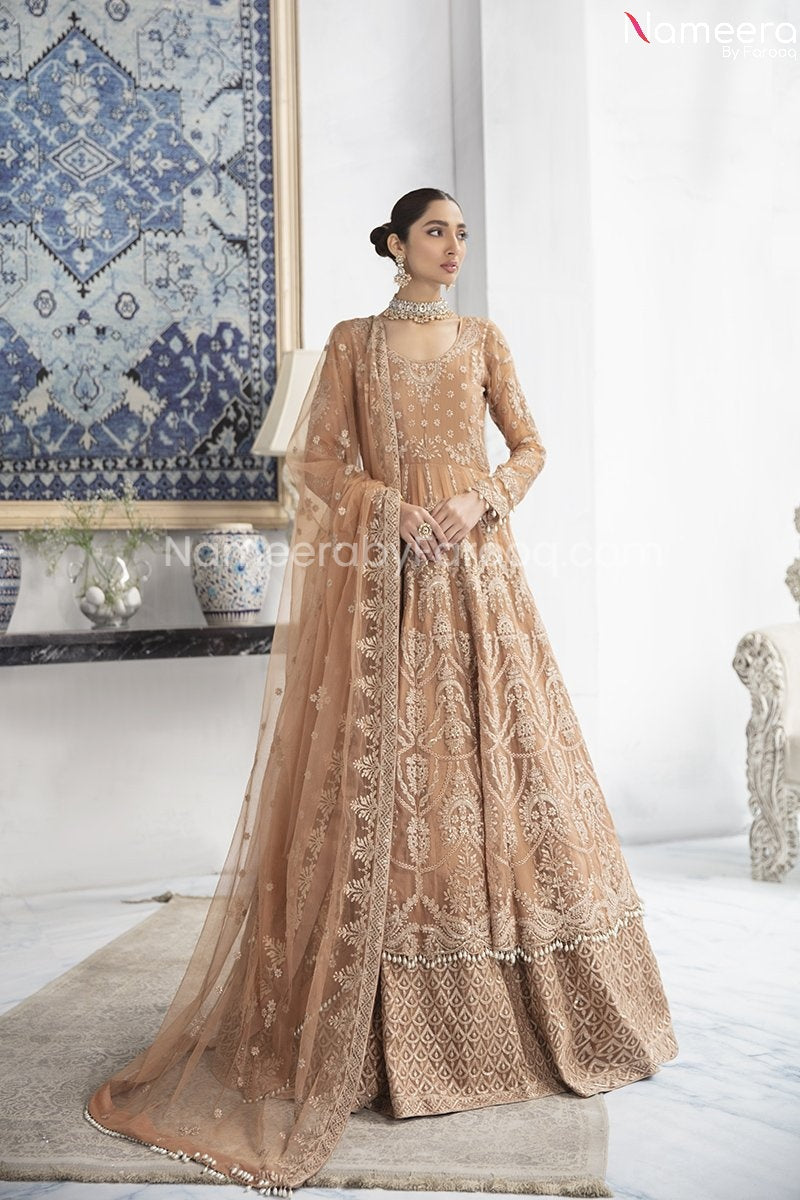 Buy Designer Chiffon Maxi Dress Pakistani for Party Online CUSTOM SIZES