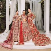 Designer Embelished Bridal Red Lehenga