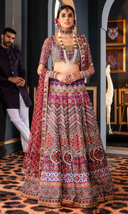 Designer Embellished Pink Lehenga Choli Bridal Wear