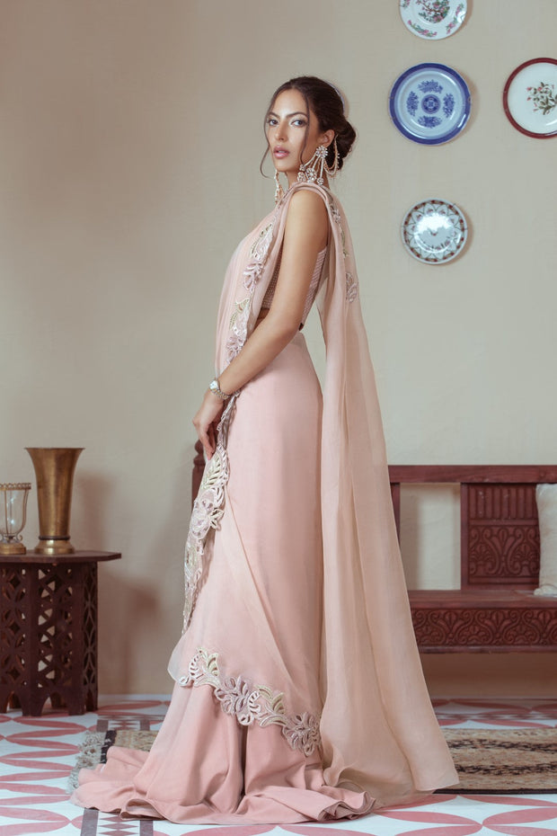 Designer Embellished Silk Saree for Asian Party Wear 2022