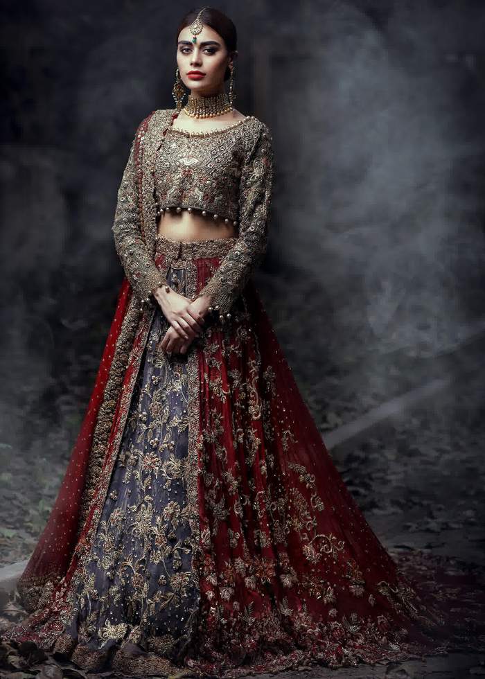 Designer Embroidered Dulhan Wedding Dress in Red 2022