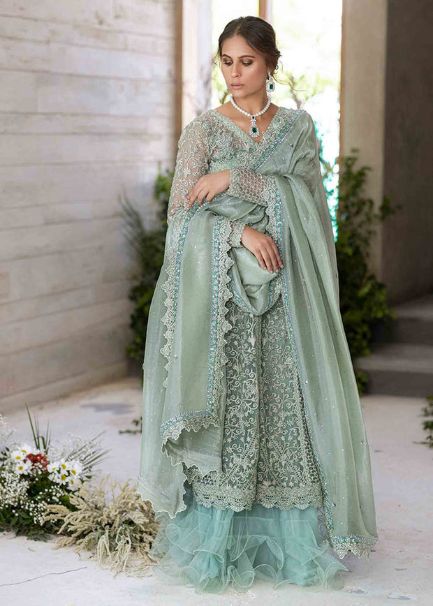 Designer Feather Lehenga Shirt for Indian Bridal Wear 2022