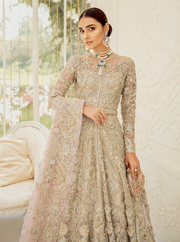 Designer Gold Pink Lehenga Gown for Indian Bridal Wear 2022