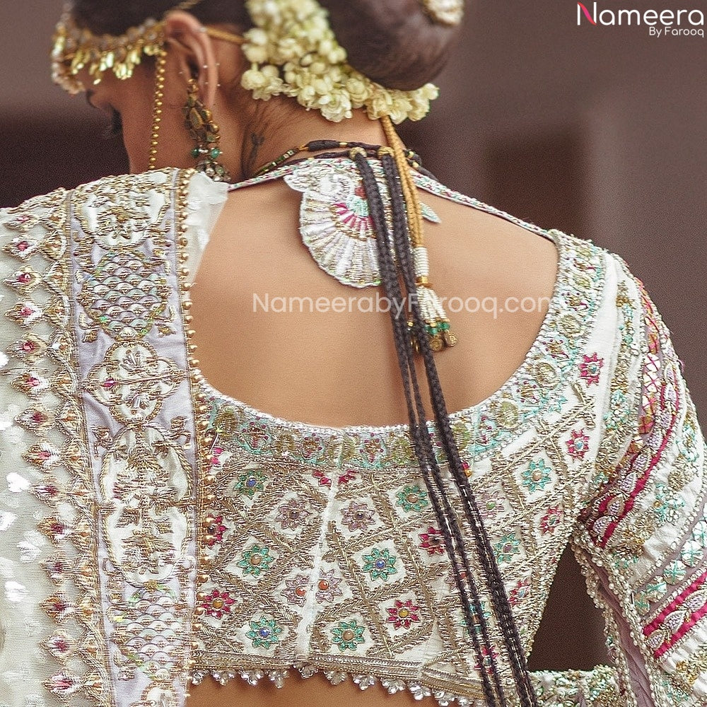 Designer Golden Bridal Lehenga 