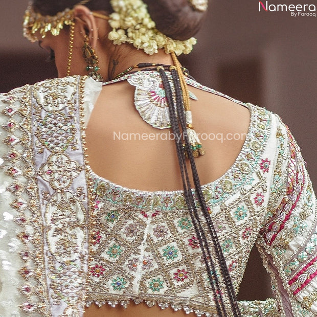 Designer Golden Bridal Lehenga 